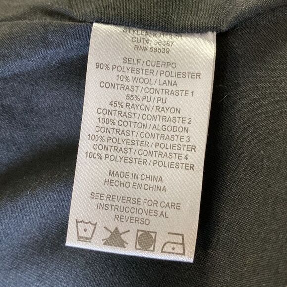 KUT brand red white and black Houndstooth tweed with quilted leather sleeves - Picture 8 of 8